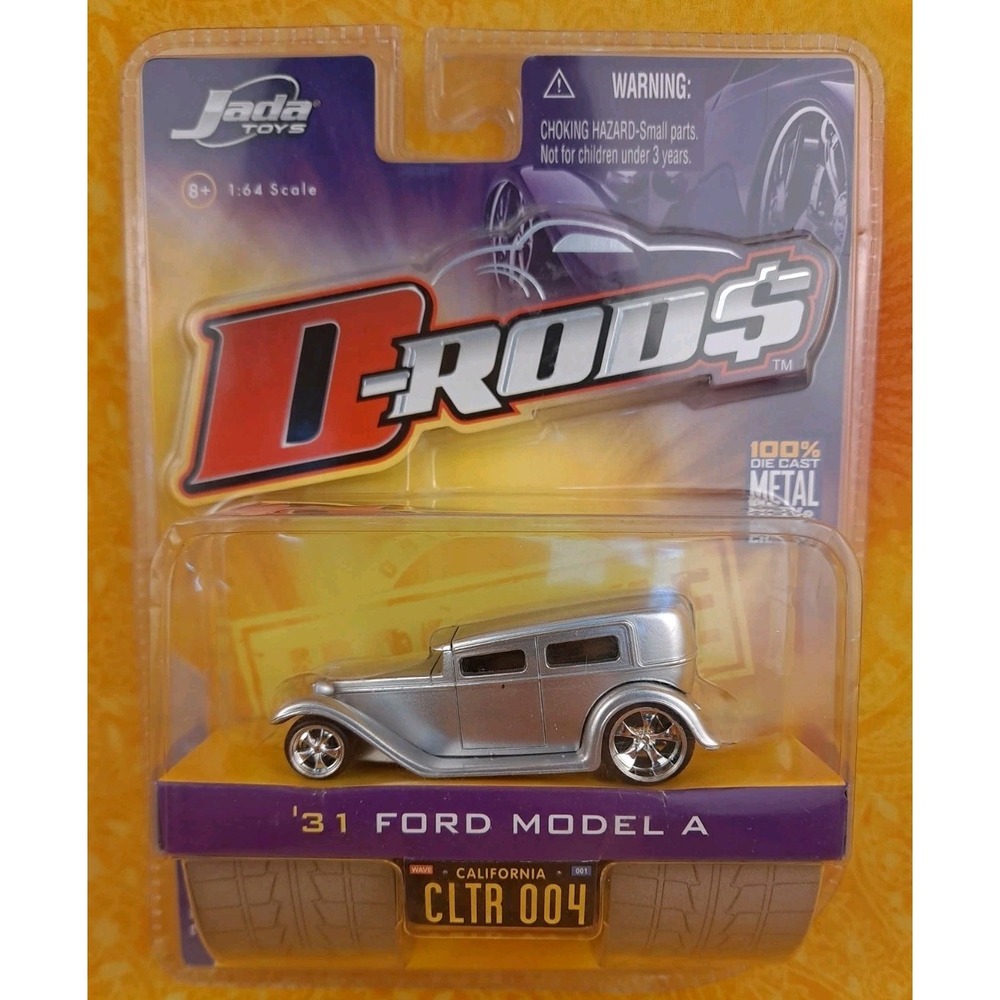 Jada Toys D-Rods Die-cast Silver Ford Model A - 1:64 scale  2005